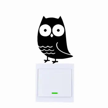 

Owl Switch Sticker Vinyl Waterproof Funny Decor Auto Detailing Window Decoration Cars Styling Personalized Wall Glass Decals