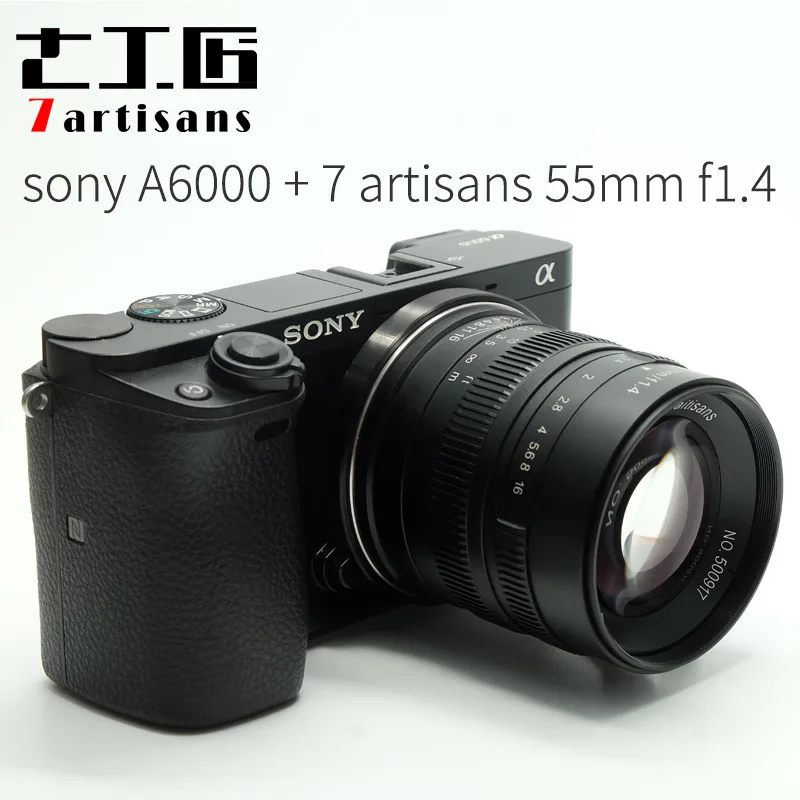 7 ремесленников 55 мм F1.4 Большая диафрагма ручной фиксированный фокус микро