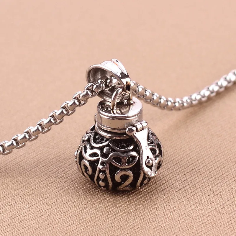 Lovers' Stainless Steel Silver Pets Ash&Cremation Pendant ...