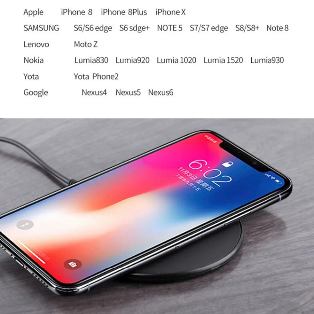 Qi android Беспроводное зарядное устройство для android телефонов для 6 7 8 x iphone 6 7 8 X Сяо Ми samsung galaxy s8 плюс Беспроводное зарядное устройство