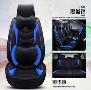 

(Front+Rear)Automobiles Leather car seat cover for lada granta Hyundai Kia rio VW polo Renault Chevrolet cruze car seat cushion