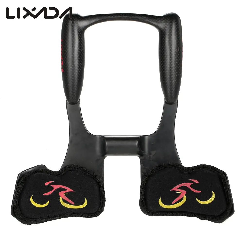 

25 * Lixada 22.5 * 6cm Bicycle Handlebar Bike Racing Aero Bar Carbon Fiber Bicycle Aerobar Road Triathlon Arm Rest Handlebars