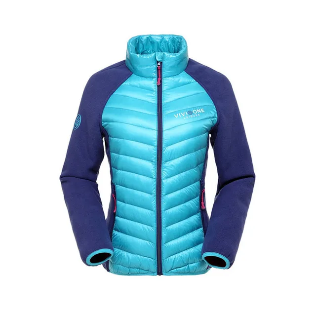 TRVLWEGO Sportswear Hiking 87% White Duck Down Jacket Female Windbreaker Warm Sports Coat Camping Hiking Outing Jackets Women Blue