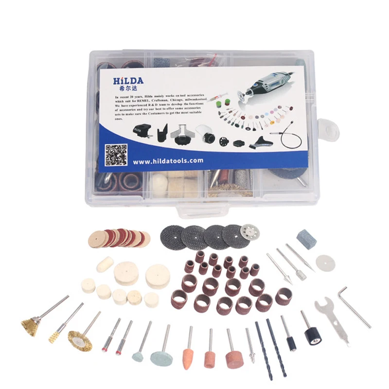 

92Pcs Wood Metal Engraving Electric Rotary Tool Accessory for Dremel Bit Set Grinding Polish Cutting Cut 1/8" for Dremel