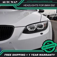 Стайлинга автомобилей чехол для BMW M3 328i 335i 330i E92 E93 2006-2012 светодиодный фары светодиодный фар H7 D2H HID Ангел глаз Bi Xenon луча