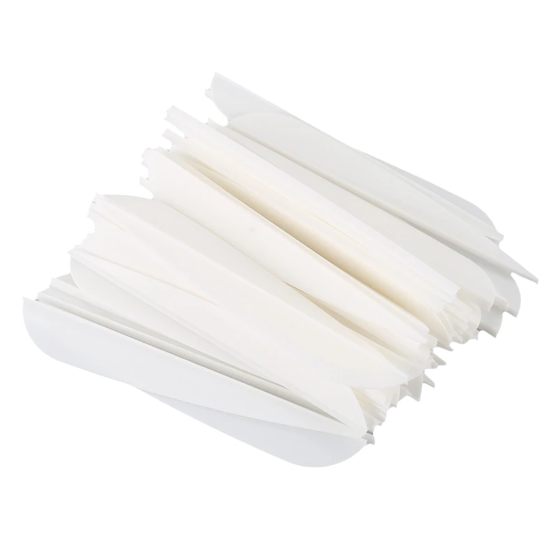 

Arrows Vanes 4 Inch Plastic Feather Fletching for DIY Archery Arrows 50 Pack(White) #8
