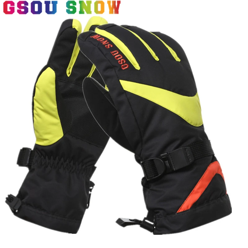 2016 Gsou Snow Winter font b Ski b font font b Gloves b font Men Women