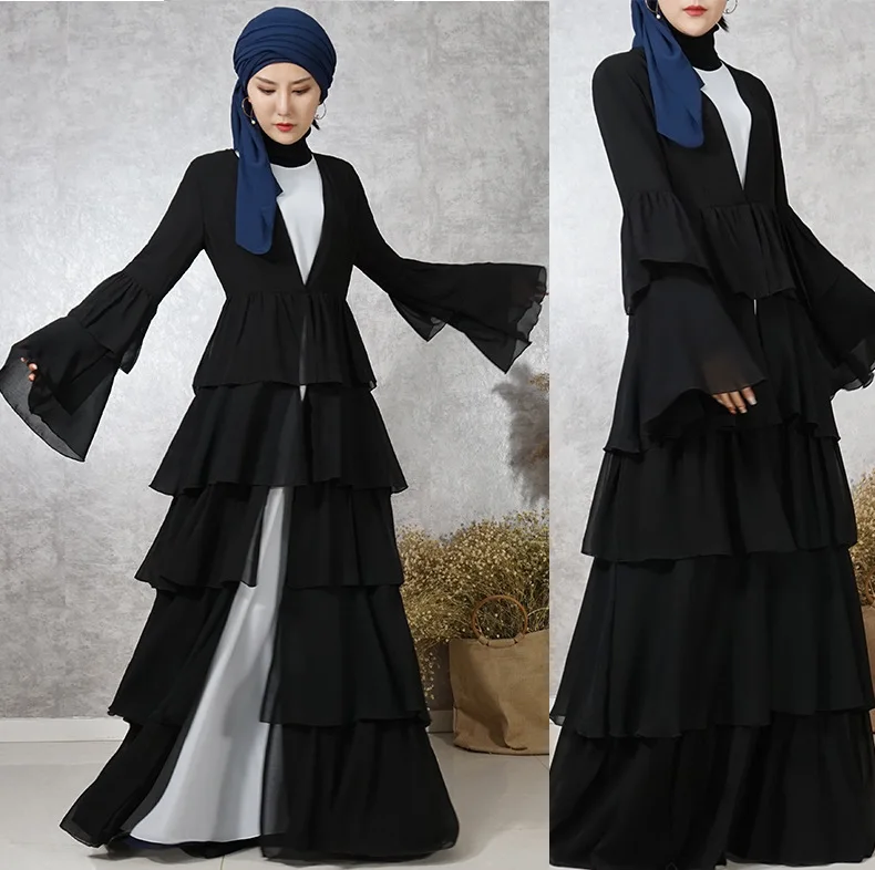 Новая мода мусульманский Банкетный кардиган abaya полное платье кимоно длинные халаты Туника Jubah катфан Ближний Восток Арабский исламский