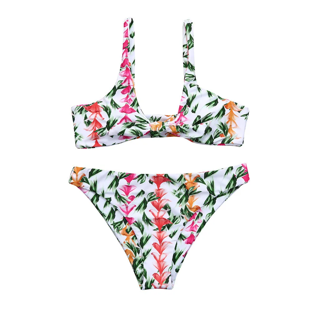 Women's Swimming Suit Swimsuit Bather Women Bikini Set Printed High