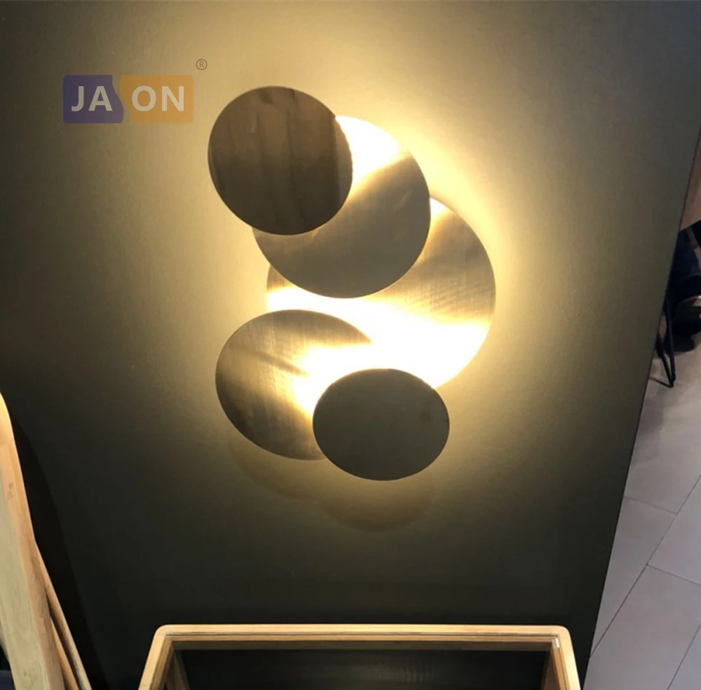 Светодиодный постмодерн нержавеющая сталь золотой минимализм светодиодный светильник светодиодный настенный светильник Настенный бра