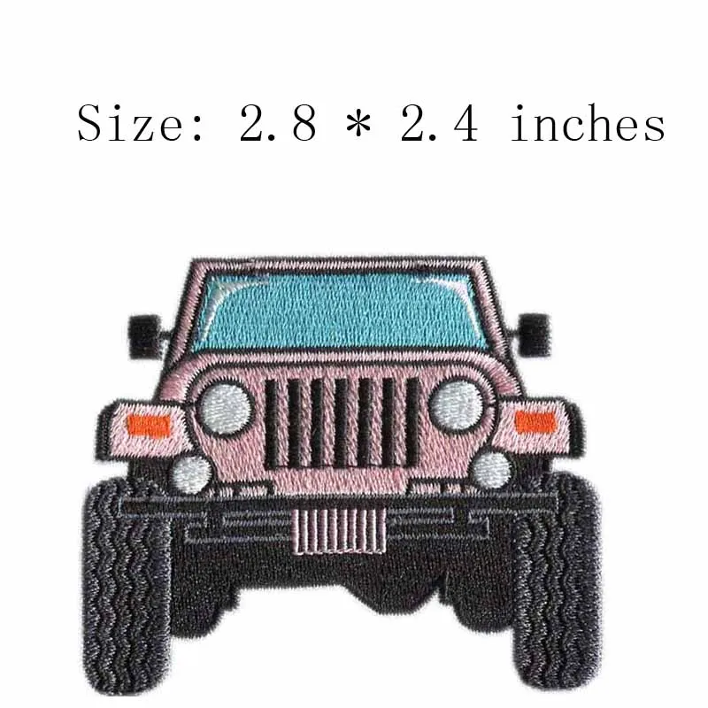 

off-road vehicle 2.8"wide embroidery patch for ponto cruz de fita/decorations patch/cushions patch