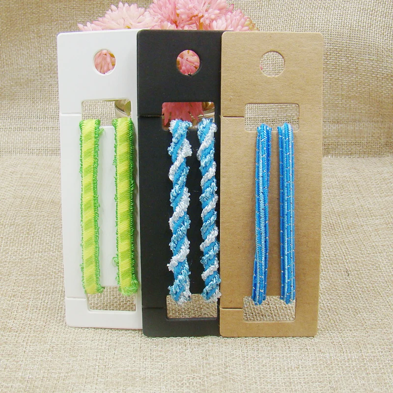 2019 New White Hair Clip Card 1LOT =200 pcs Jewelry Display Custom Logo Will Cost Extra Kraft Band | Украшения и аксессуары