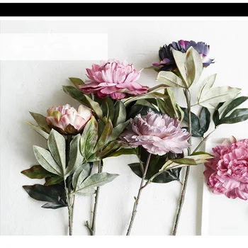 

1pcs Simulation of high quality peony flower room decoration ornaments