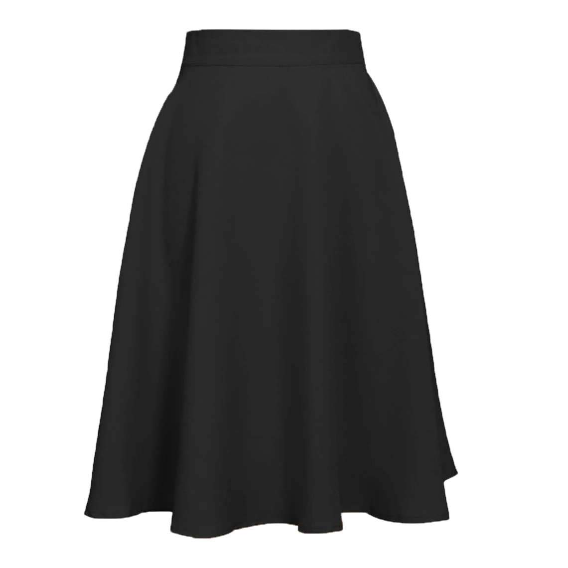 Ladies Knee Length Hidden Back Zipper Casual Full Skirtin Skirts from