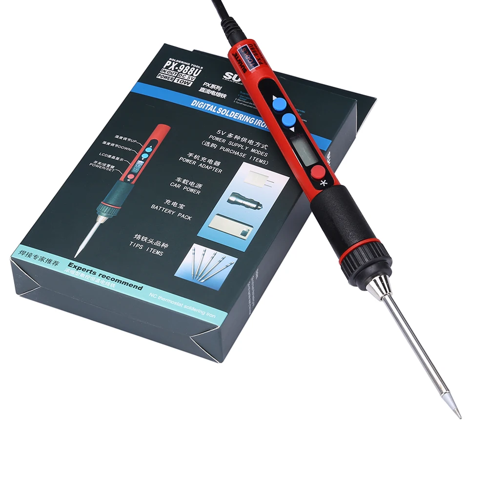 

Portable Digital LCD USB Soldering Iron 5V 10W Adjustable Temperature Soldeerbout Soldering Tools Welding Iron Solder