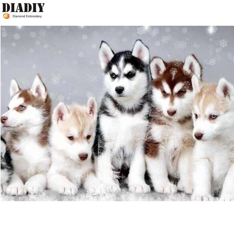 DIADIY 5D Diamond Painting Dog Full Square Mosaic Animal Embroidery Sale Cross Stitch Decoration Wall Stickers | Дом и сад