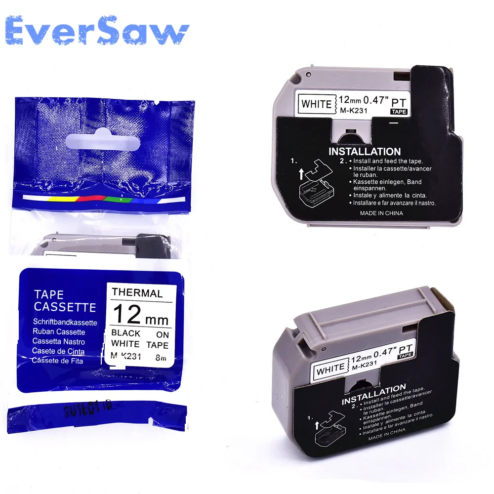 30pk/lot Compatible Brother M label tapes cartridge M K231 MK231 Mk 231