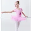 Pink Ballet Dress for Girls Kids Tutu Sequin Dance Wear Child Short Sleeve Princess Puffy Dress Dance Costumes ► Photo 2/6