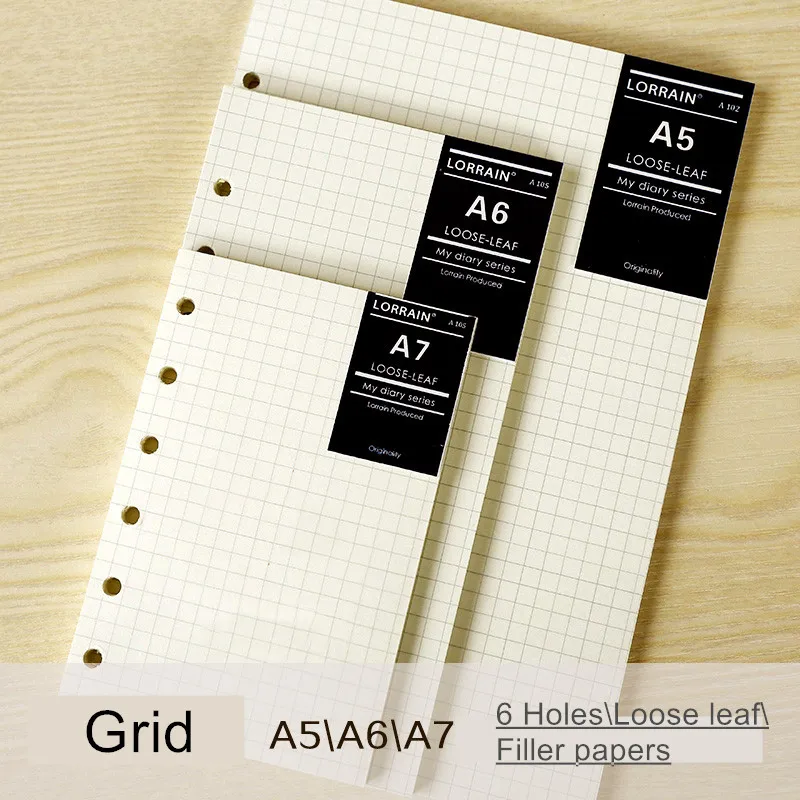 

papers loose-leaf notebook refill filofax a5 a6 hardiron mesh daily memos paper spiral more papers for notebook filler papers