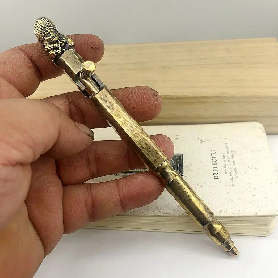 Tactical Pen Handmade Bamboo Type Brass Pen Ball Point Pen Signature Pen Collect