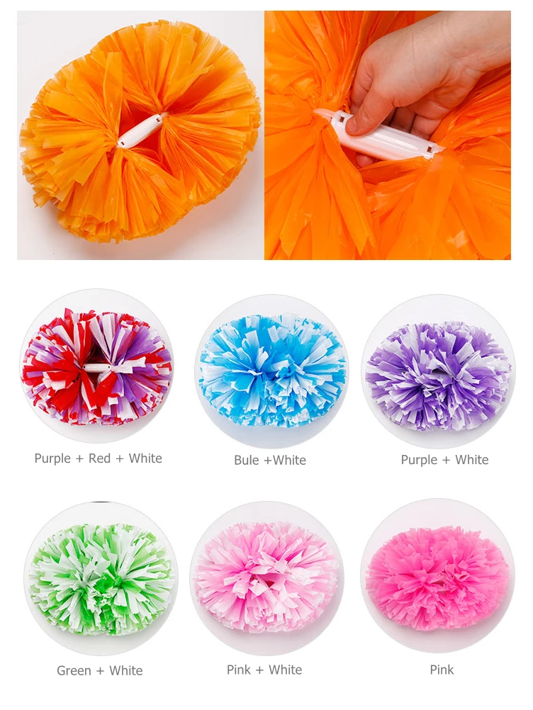 1 قطع التشجيع التشجيع بوم بومس بوم الكريات المشجع أضاليا الكرة الرقص حزب حلي الإكسسوار مجموعة مزدوجة الألوان