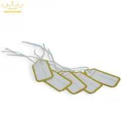 Оптовая цена для ювелирных изделий Бумага этикетки 200 шт. галстук-на ценник gold label Бесплатная доставка Бумага тег с линия