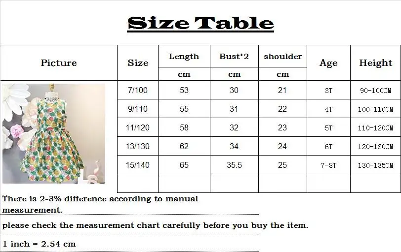 Princess dress Kids Baby Girls Summer Fashionable pineapple print Bows decorate backless pinafore dress children's clothing (1)_