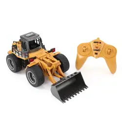 HUINA 1520 6CH RC металлический бульдозер RTR фронтальный погрузчик Инженерная игрушка пульт дистанционного управления трейторк автомобиль для