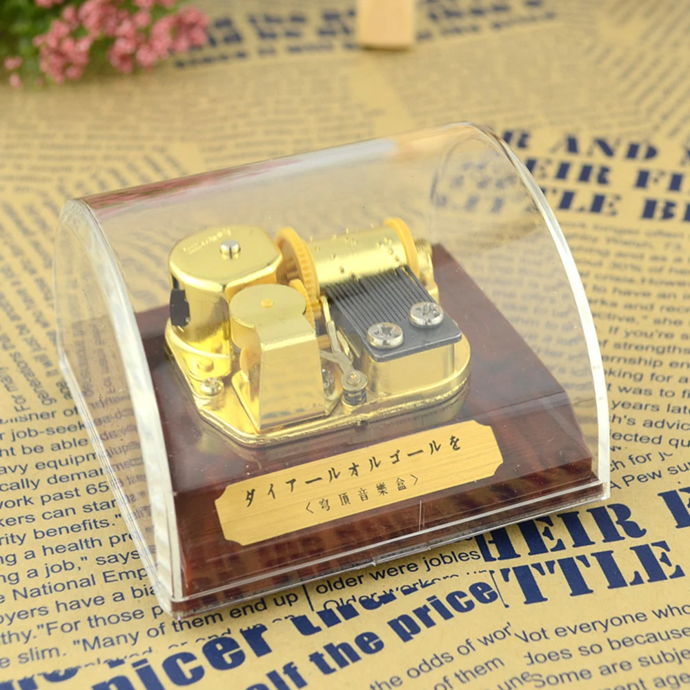 Creative Transparent Acrylic 18-Note Wind-up Musical Box Dome Box with Stop Button for Girl,Christmas Gift Birthday Gift for Kid 2