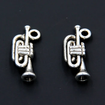 

Wholesale 60pcs Tibetan Silver Musical Instrument Charms Pendants 17x8mm