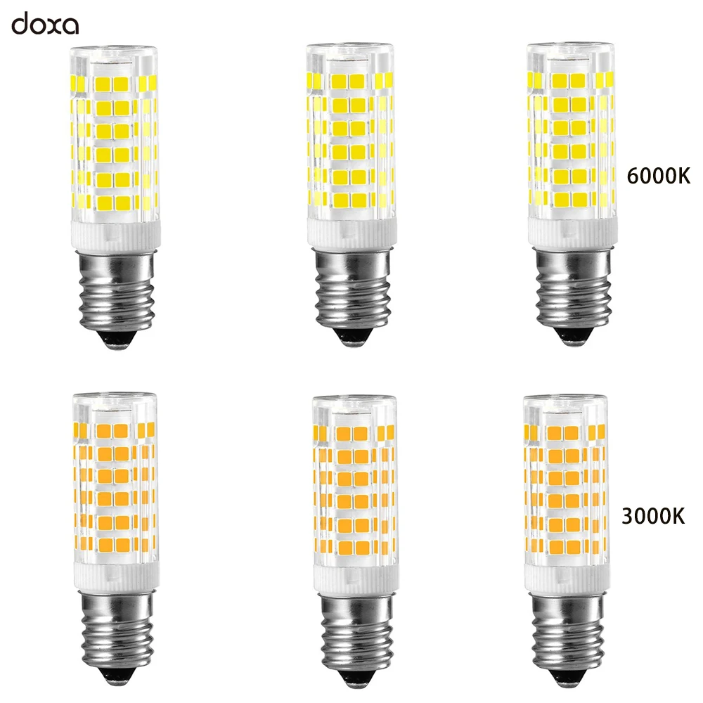 

6 Pack E14 LED Bulb 5W 220V 110V LED E14 Lamp Energy Saving Corn Light Bulbs 75LED SMD 2835 3000K 4000K Replace 40W Halogen Lamp