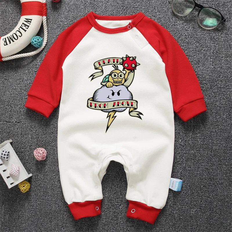 Новинка года; модный детский хлопковый комбинезон; осенне-зимний детский комбинезон; цельный толстый комбинезон с капюшоном для новорожденных; одежда для малышей с изображением Супер Марио - Цвет: 2514