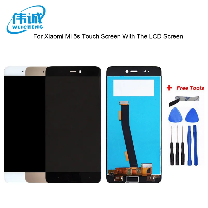 

WEICHENG 5.15" For Xiaomi Mi 5S LCD Display + Touch Screen Good Quality Screen Digitizer Assembly+Tools+Adhesive