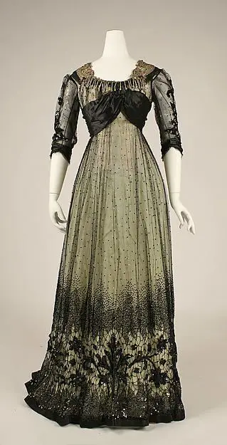 Бальное gown1908 американо-хлопковое платье с металлической нитью в викторианском стиле атласное платье женская блузка - Цвет: image color