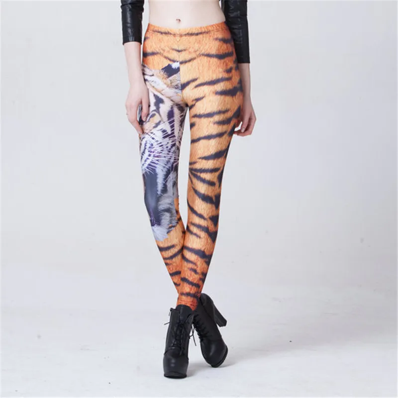 

New Wear Sexy Women Elastic Leggins Series 3D Digital Printed Female Pants Tiger Animal Printed Leggings