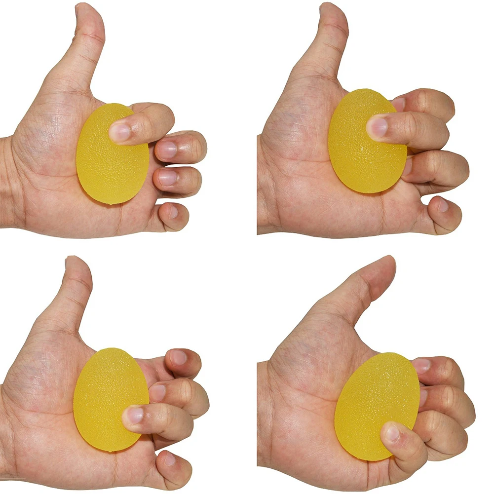 Силиконовая рукоятка в форме яйца для рук, фитнес-мяч, усилитель для пальцев, 3 сопротивления сдавливанию, мягкий средний жесткий для тренировки рук