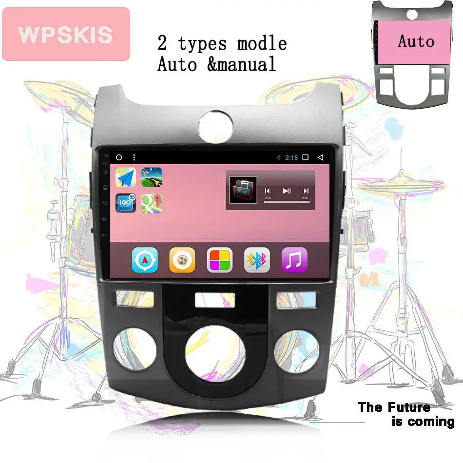 Clearance 1024*600 Octa core Android9.0 Car auto video media for KIA Forte Cerato 2012  with 2G RAM Radio head unit dvr music mirror steer 1
