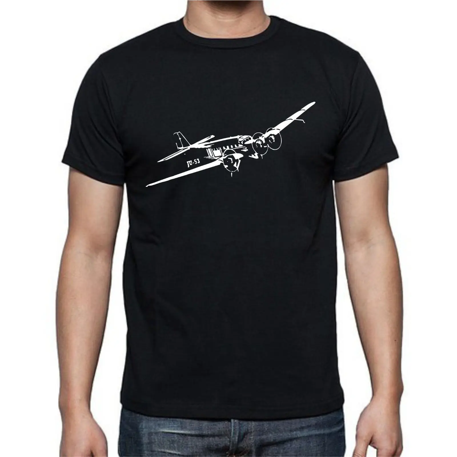 

2019 New Fashion Casual Men T-shirt Airplane Old Fly Piolt Plane T shirt tee