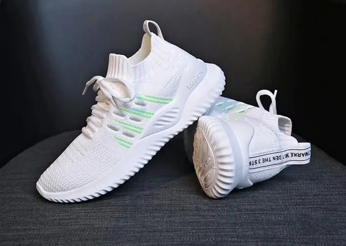 

Women Sneakers 2019 Summer Mesh Women Shoes Flats Platform Fashion Lace-Up Women Casual Shoes Breathable Socks Shoes