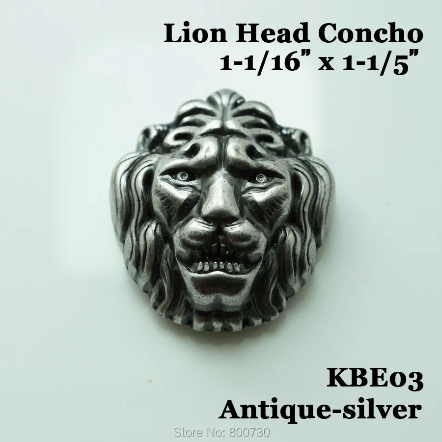 (KBE03) 10 шт. большой Concho с львиной головкой Conchos кожевенное ремесло античное