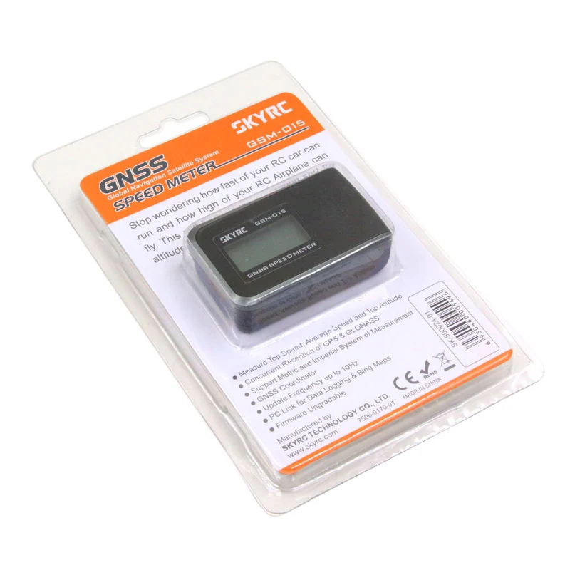 

SKYRC GSM-015 GNSS Speed Meter High Precision GPS & GLONASS Reception Speed Altitude Meter w/ Rechargeable Battery for RC Racing
