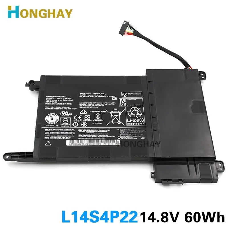 HONGHAY L14S4P22 ноутбук аккумулятор для Lenovo IdeaPad Y700 Y700-17iSK Y700-15ISK 5B10H22084 L14M4P23 14,8 в 60wh 4050 мАч