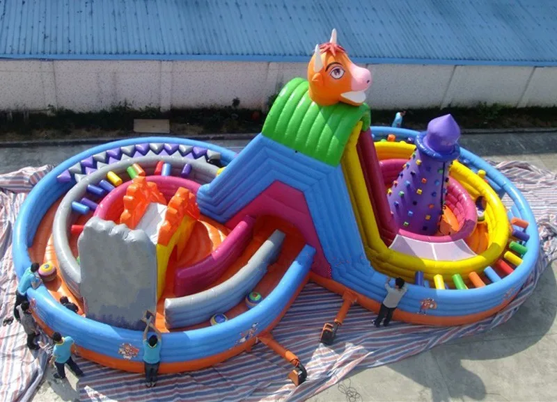 2016 playground house games toys pump outdoor commercial pool jumping bed large Water slide inflatable font