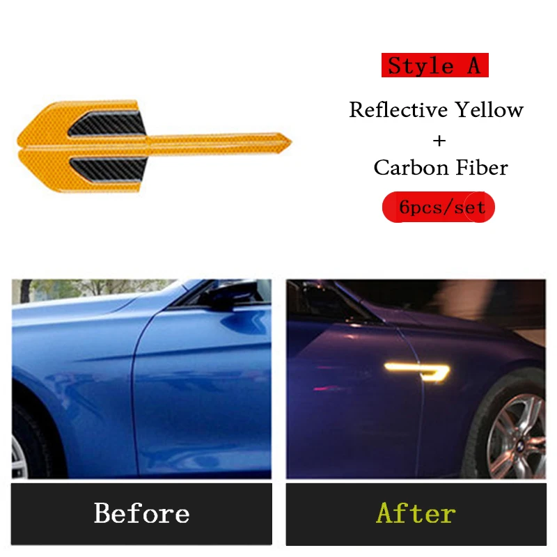 NWIEV автомобильный Стайлинг для hyundai Creta Tucson BMW X5 E53 VW Golf 4 7 5 Tiguan Kia Fender 3D эмблема наклейка светоотражающие Аксессуары - Название цвета: Style A Red