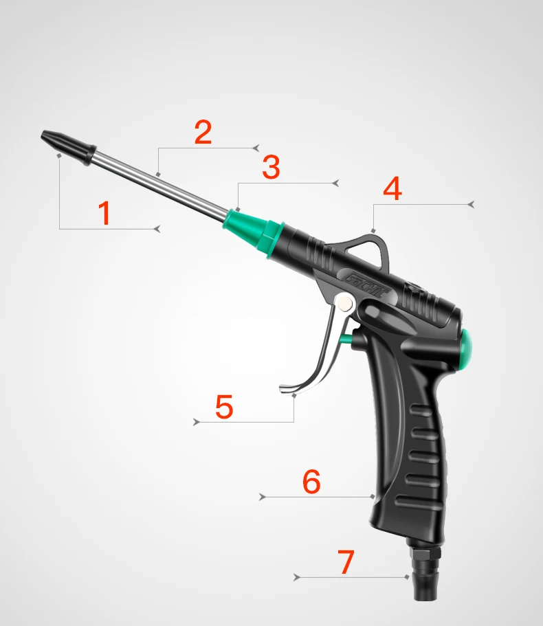 Пыль удар Удар удар пистолет удар Воздушный пистолет высокого давления пневматический Удар Пыль захват инструмент воздушный насос пистолет металлический удар пистолет Заводская пыль