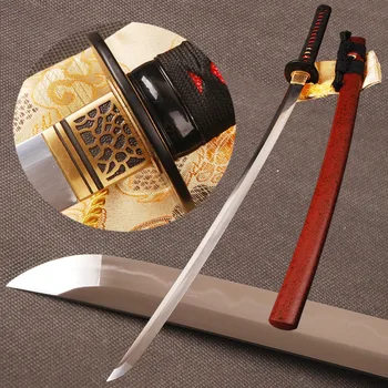 

Folded Steel Clay Tempered Samurai Sword Katana Full Tang 32768 Layers hamon Blade Handmade Sharp Japanese Espada Can Cut Bamboo