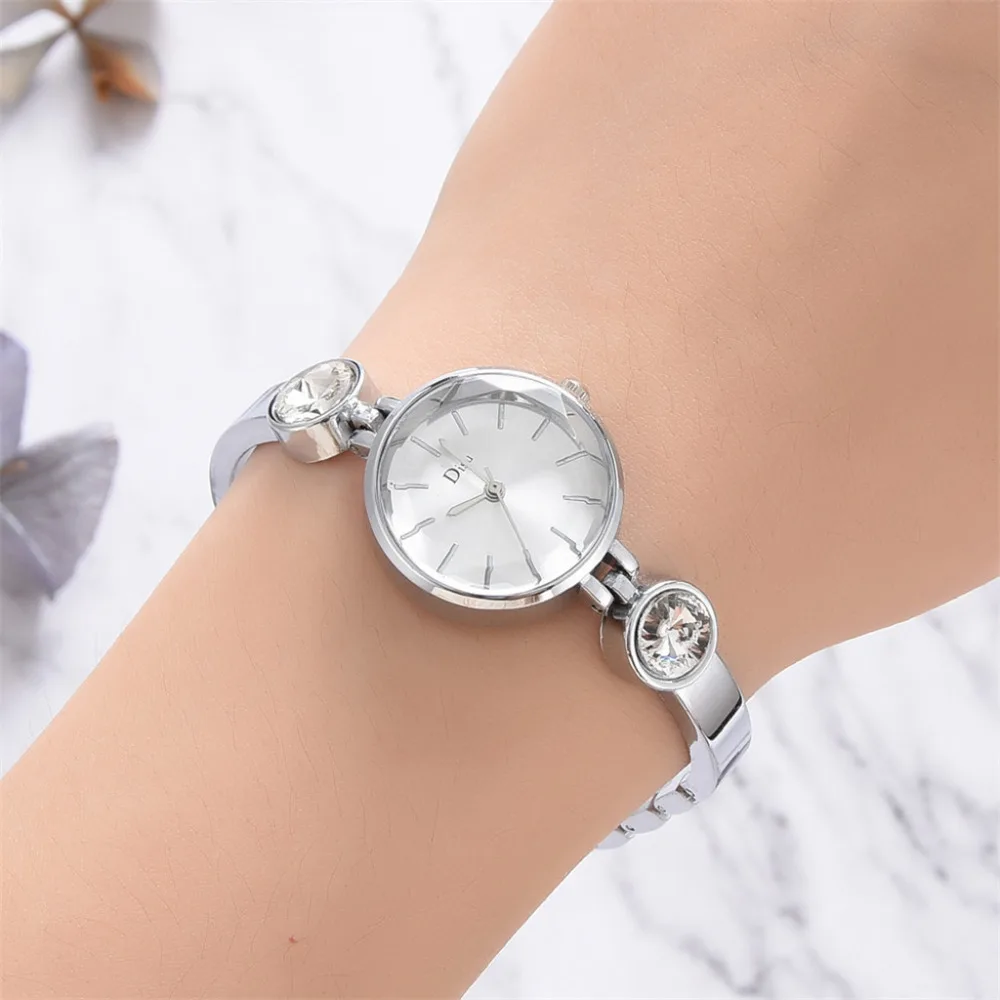 Duobla, новинка, темпераментные модные женские часы со стальным ремешком и бриллиантовым браслетом, Женские Подарочные Кварцевые наручные часы orologio donna 40Q