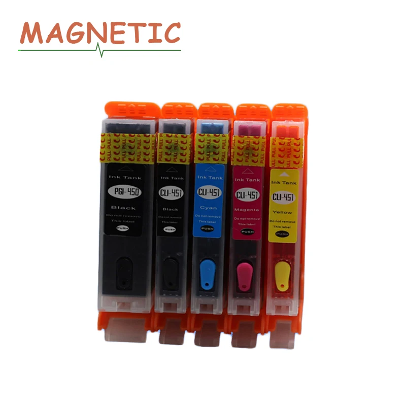 5pcs PGI 450 PGI-450 Refillable Ink Cartridge for Canon iP7140 iP7240 MG5440 MG5540 MG6440 MX924 iX6840 MG6340 iP8740 pgi450 | Компьютеры