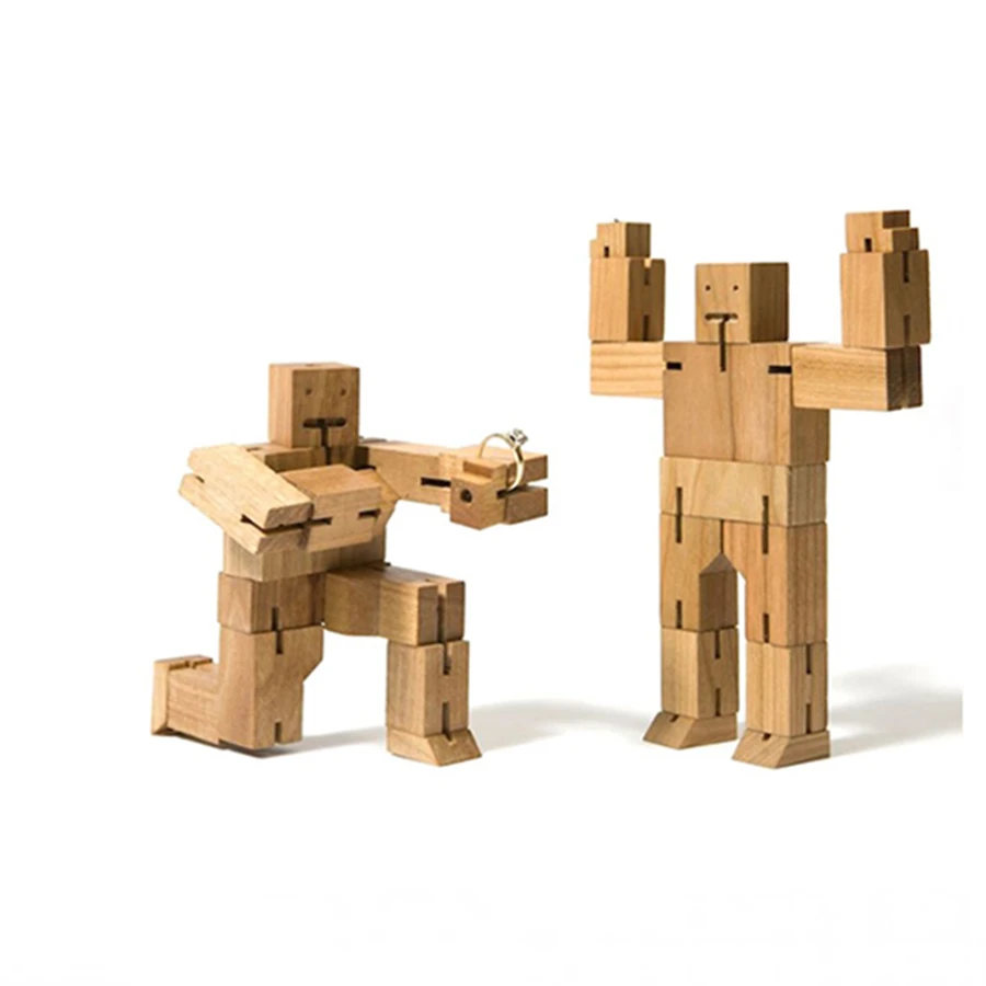 ウッドロボット変形パズルキューブ木製おもちゃ正方形立方ネオキューブステッカー新年のおもちゃパズル90a1009 Cube Stickers Cubo Magiconeo Cube Aliexpress