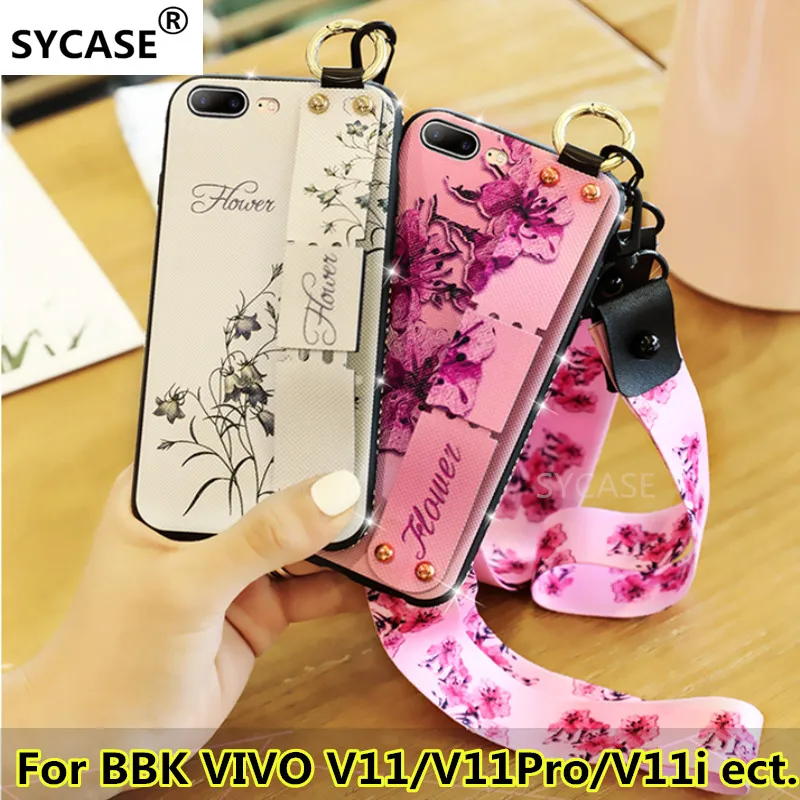 Sycase в ретро стиле наручный браслет с цветами ч для BBK VIVO V11 V11Pro V11i Z1 я Z3i чехол из ТПУ